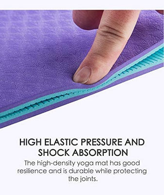 Yoga Mat Double Sided Different Texture de la TPE de la resistencia de rasgón