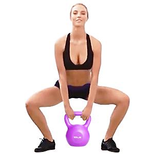 Fuerza anti de la manija PE del resbalón del gimnasio casero que entrena al verde 5LBS de Kettlebell 20 libras 4