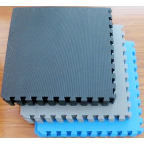 No deslice el ejercicio negro Mat With del rompecabezas el 1/2” EVA Foam Interlocking Tiles gruesa adicional 2
