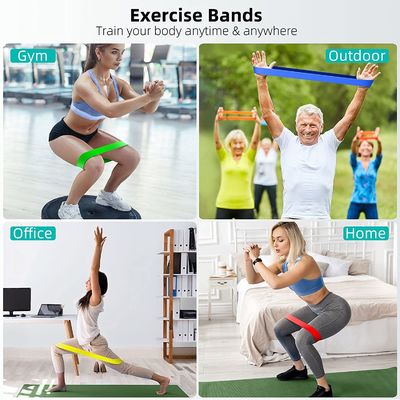 Bandas naturales del entrenamiento del ejercicio del estiramiento del látex del 100%