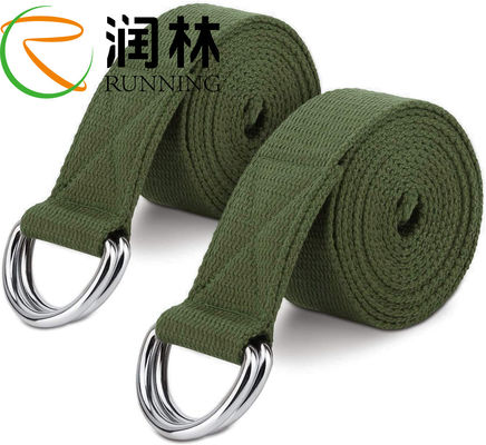 Flexibilidad del algodón D Ring Yoga Strap Stretches For del poliéster y terapia física
