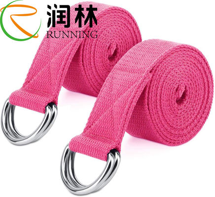 Flexibilidad del algodón D Ring Yoga Strap Stretches For del poliéster y terapia física