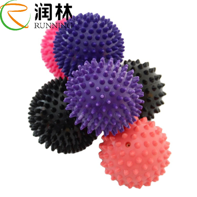Bola de punta rodante del masaje de la yoga del PVC para el entrenamiento sensorial de los lenguados del pie de la mano