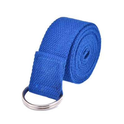 El estiramiento de D Ring Cotton Belt Loops Fitness congriega la correa de encargo de la yoga ajustable