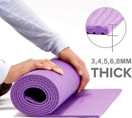 Yoga impresa de encargo de goma Mat Printing Fitness Equipment del Pvc del ejercicio grueso