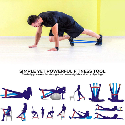 El lazo elástico de goma de la aptitud del deporte congriega bandas de entrenamiento de la resistencia del látex del gimnasio de la yoga