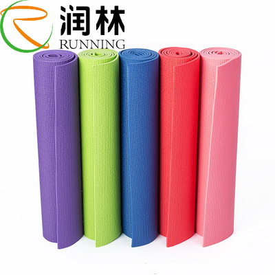 Extensión de alta densidad Mat Linen Yoga Mat del PVC de la prevención de la resbalón
