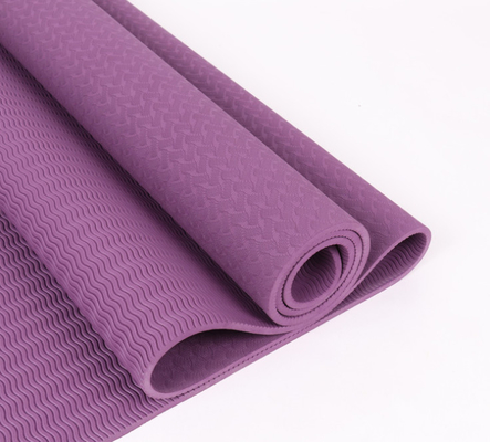 Yoga de encargo púrpura Mat Eco Friendly de la TPE del nuevo diseño el 183*61cm